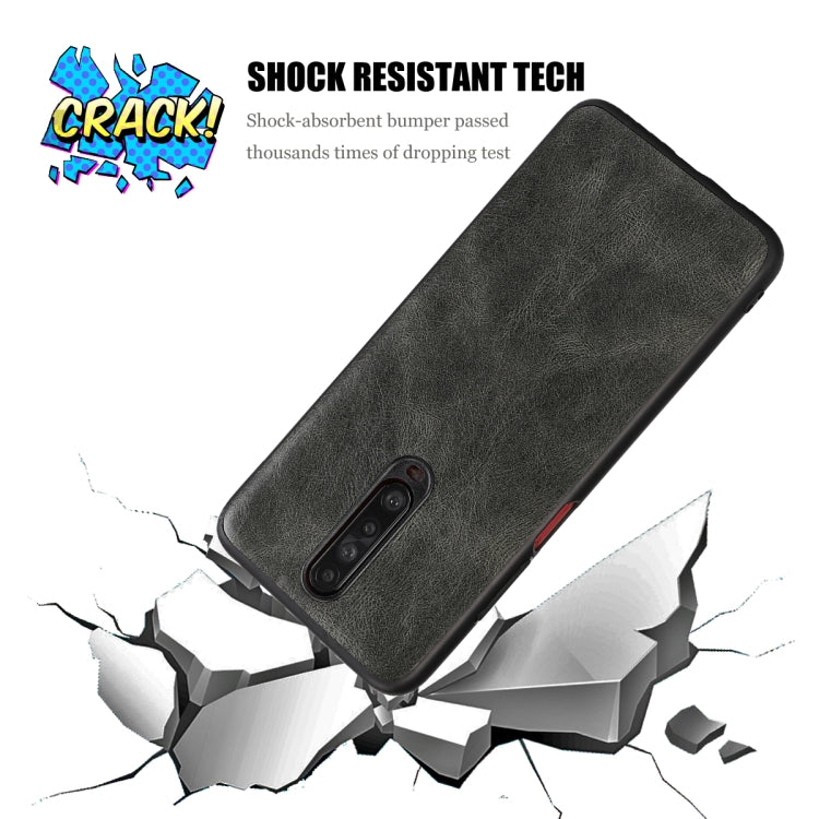 For Xiaomi Redmi K30 Pro Crazy Horse Textured Calfskin PU+PC+TPU Case