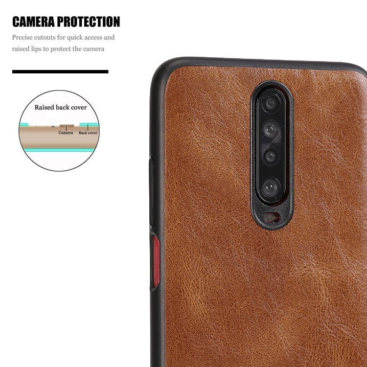 For Xiaomi Redmi K30 Pro Crazy Horse Textured Calfskin PU+PC+TPU Case