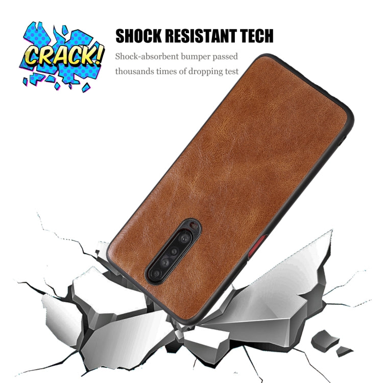 For Xiaomi Redmi K30 Pro Crazy Horse Textured Calfskin PU+PC+TPU Case