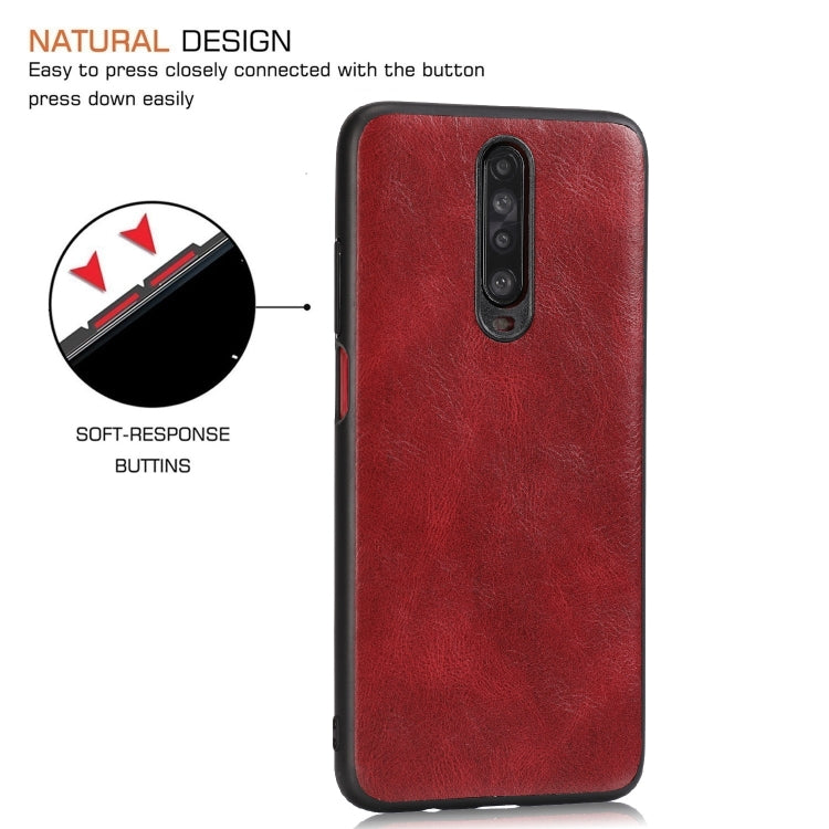 For Xiaomi Redmi K30 Crazy Horse Textured Calfskin PU+PC+TPU Case