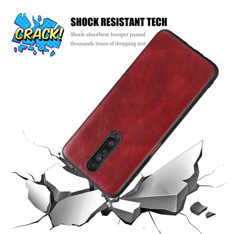 For Xiaomi Redmi K30 Crazy Horse Textured Calfskin PU+PC+TPU Case