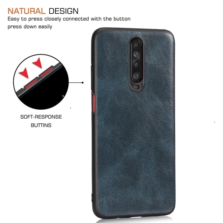 For Xiaomi Redmi K30 Crazy Horse Textured Calfskin PU+PC+TPU Case