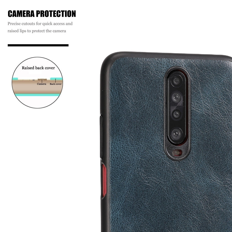For Xiaomi Redmi K30 Crazy Horse Textured Calfskin PU+PC+TPU Case