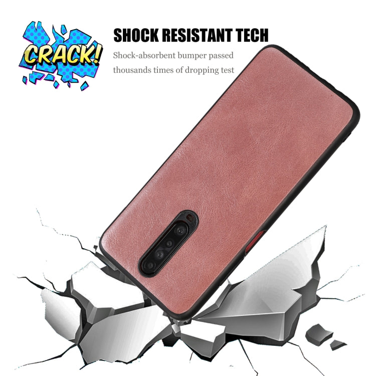 For Xiaomi Redmi K30 Crazy Horse Textured Calfskin PU+PC+TPU Case