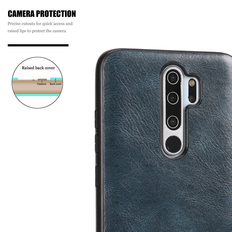 For Xiaomi Redmi Note 8 Crazy Horse Textured Calfskin PU+PC+TPU Case