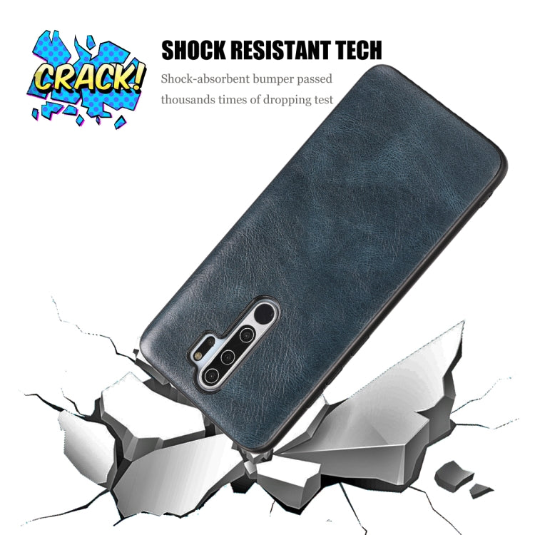 For Xiaomi Redmi Note 8 Crazy Horse Textured Calfskin PU+PC+TPU Case