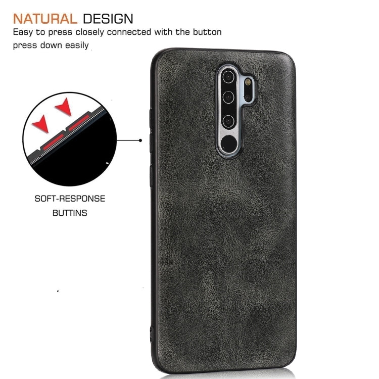 For Xiaomi Redmi Note 8 Crazy Horse Textured Calfskin PU+PC+TPU Case