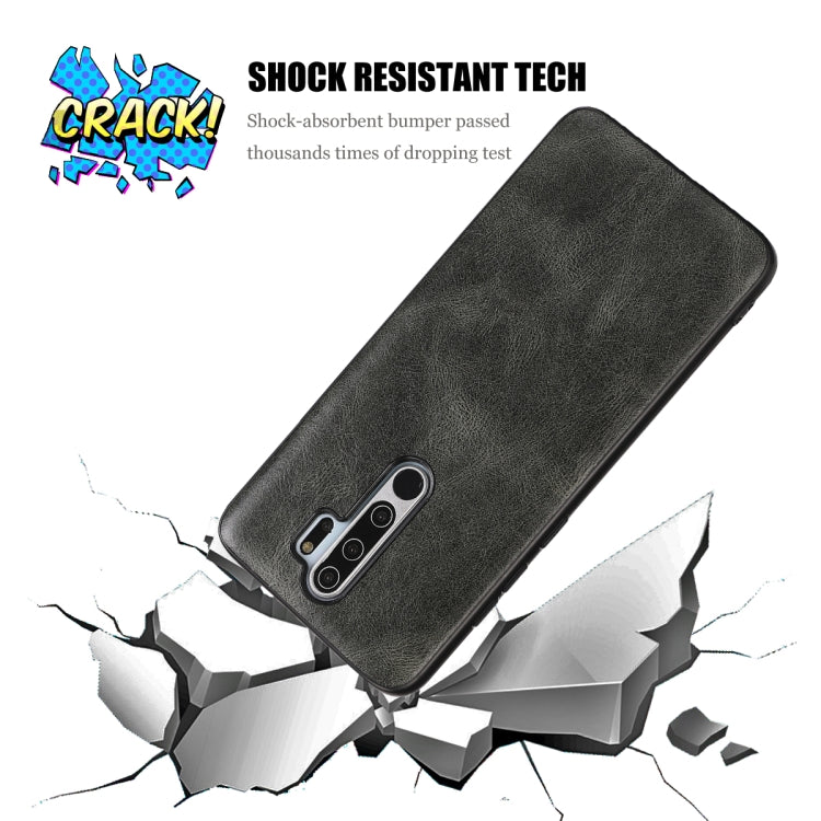 For Xiaomi Redmi Note 8 Crazy Horse Textured Calfskin PU+PC+TPU Case