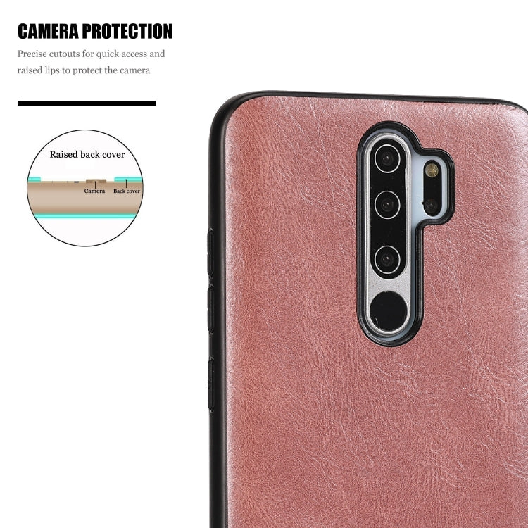 For Xiaomi Redmi Note 8 Crazy Horse Textured Calfskin PU+PC+TPU Case