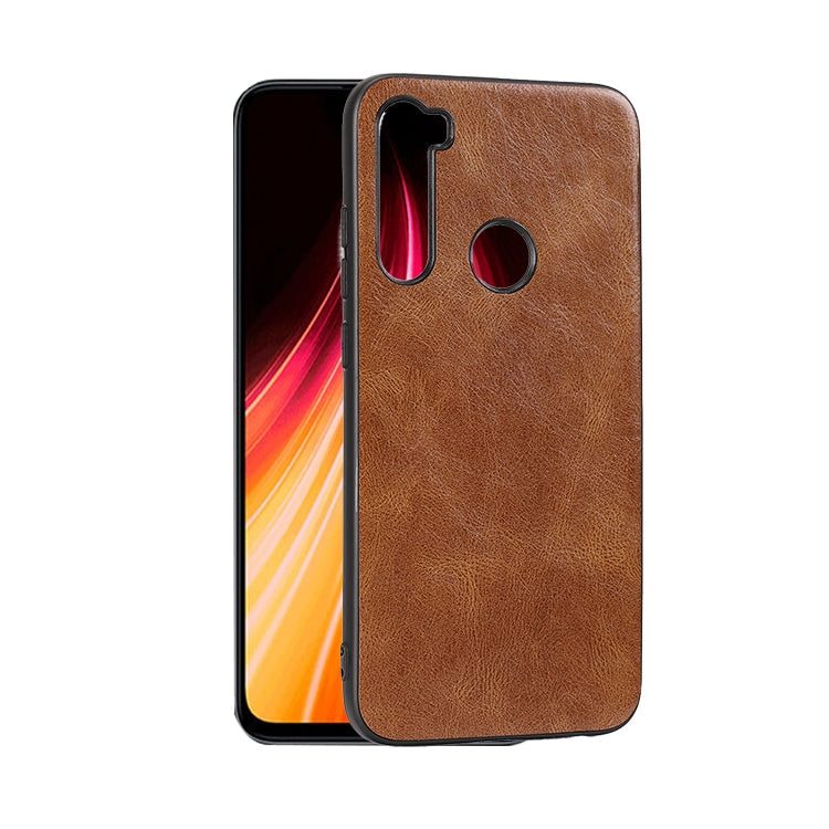 For Xiaomi Redmi Note 8 Crazy Horse Textured Calfskin PU+PC+TPU Case