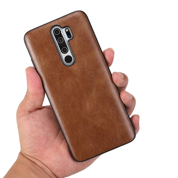 For Xiaomi Redmi Note 8 Crazy Horse Textured Calfskin PU+PC+TPU Case
