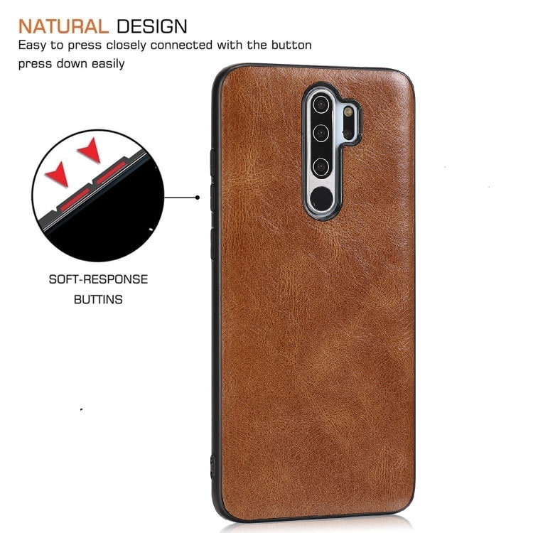 For Xiaomi Redmi Note 8 Crazy Horse Textured Calfskin PU+PC+TPU Case