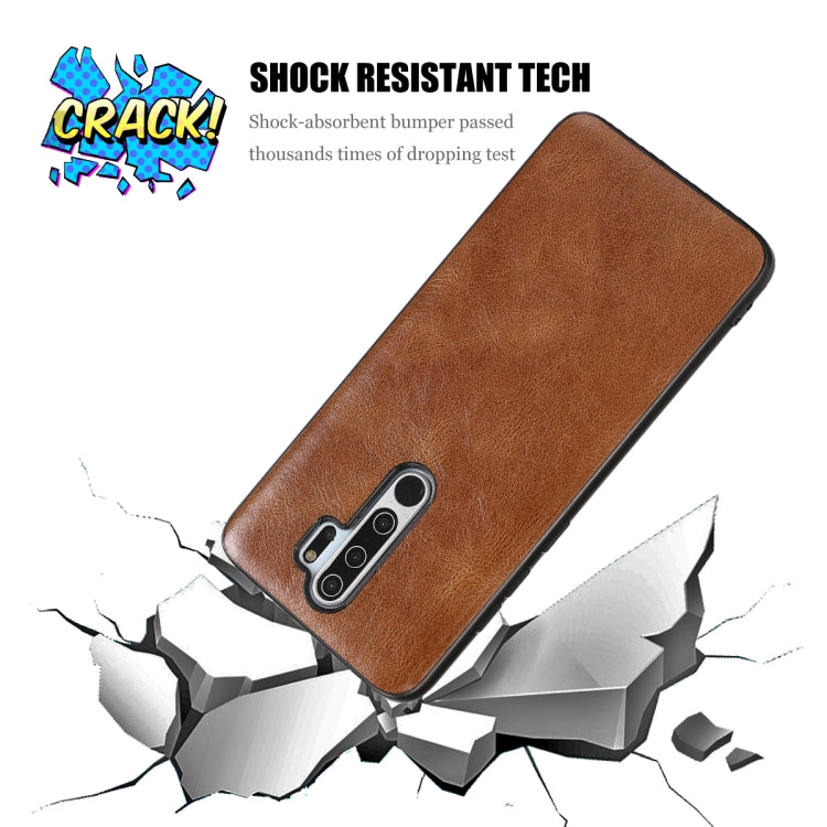 For Xiaomi Redmi Note 8 Crazy Horse Textured Calfskin PU+PC+TPU Case