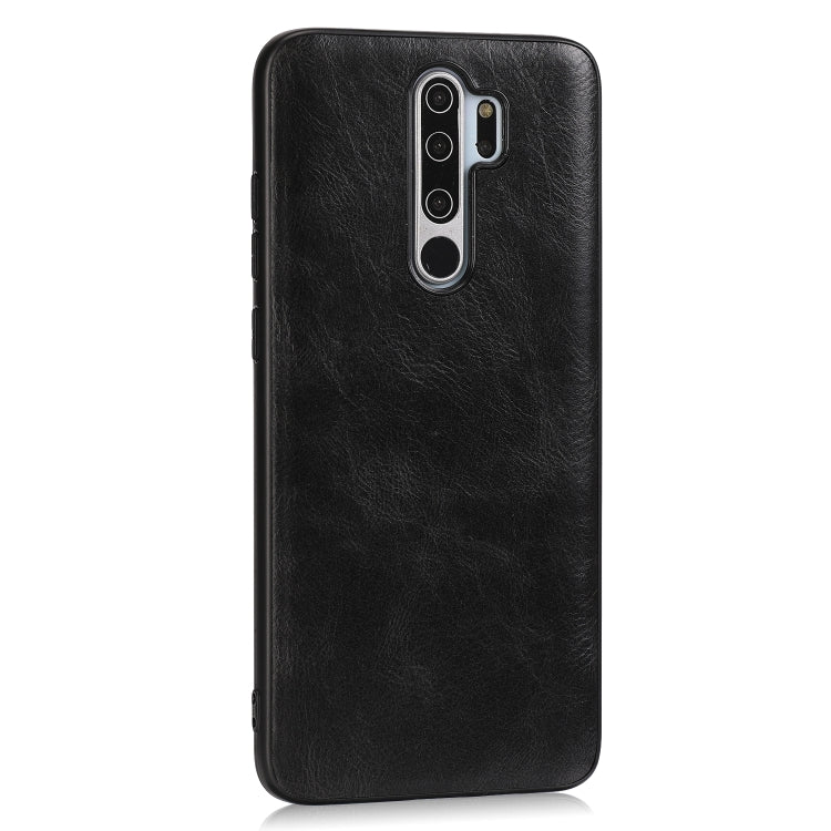 For Xiaomi Redmi Note 8 Pro Crazy Horse Textured Calfskin PU+PC+TPU Case