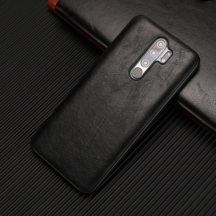 For Xiaomi Redmi Note 8 Pro Crazy Horse Textured Calfskin PU+PC+TPU Case