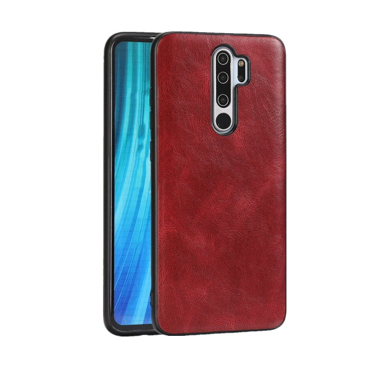 For Xiaomi Redmi Note 8 Pro Crazy Horse Textured Calfskin PU+PC+TPU Case
