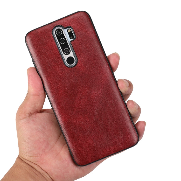 For Xiaomi Redmi Note 8 Pro Crazy Horse Textured Calfskin PU+PC+TPU Case