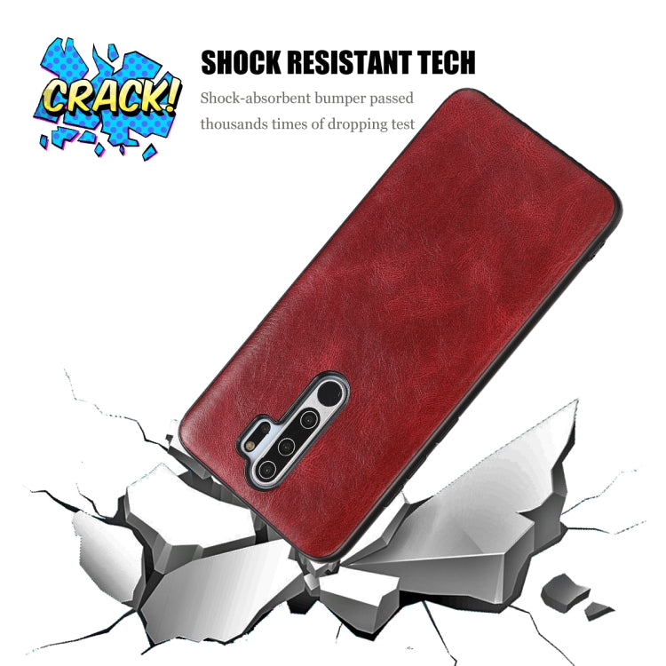 For Xiaomi Redmi Note 8 Pro Crazy Horse Textured Calfskin PU+PC+TPU Case