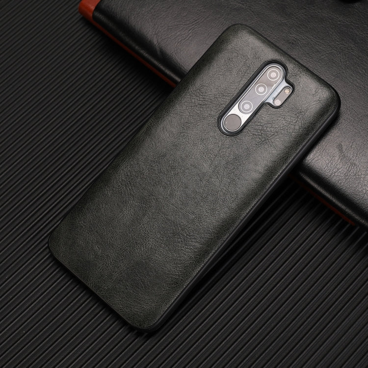 For Xiaomi Redmi Note 8 Pro Crazy Horse Textured Calfskin PU+PC+TPU Case