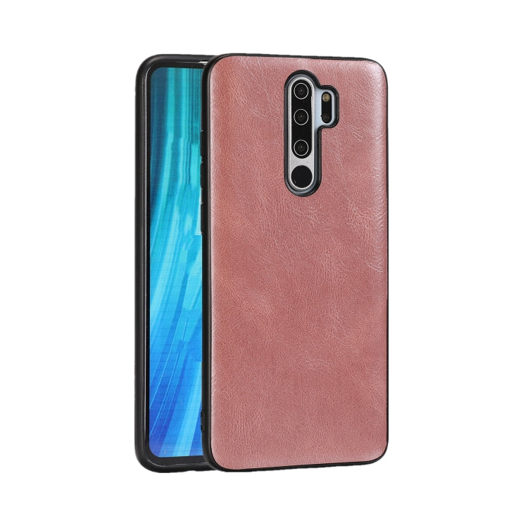 For Xiaomi Redmi Note 8 Pro Crazy Horse Textured Calfskin PU+PC+TPU Case
