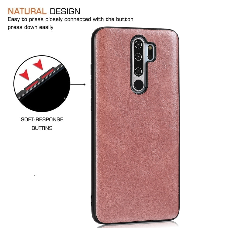 For Xiaomi Redmi Note 8 Pro Crazy Horse Textured Calfskin PU+PC+TPU Case