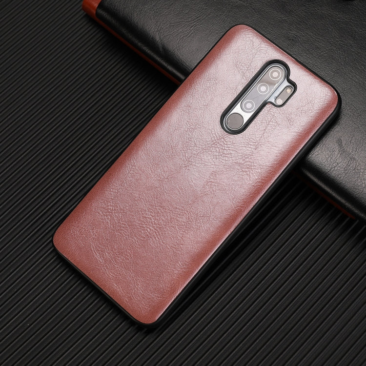 For Xiaomi Redmi Note 8 Pro Crazy Horse Textured Calfskin PU+PC+TPU Case