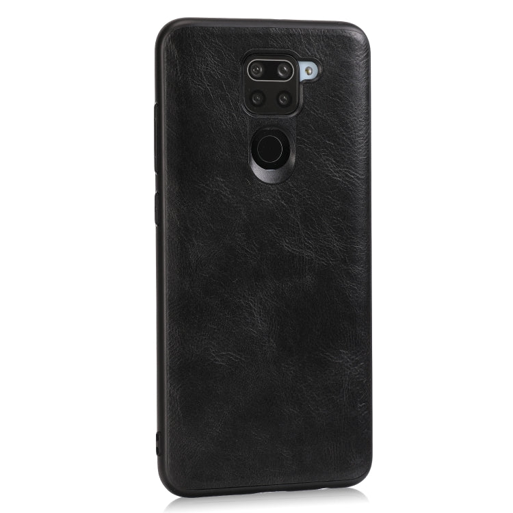 For Xiaomi Redmi Note 9 Crazy Horse Textured Calfskin PU+PC+TPU Case