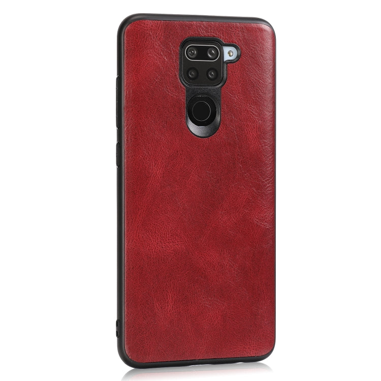 For Xiaomi Redmi Note 9 Crazy Horse Textured Calfskin PU+PC+TPU Case