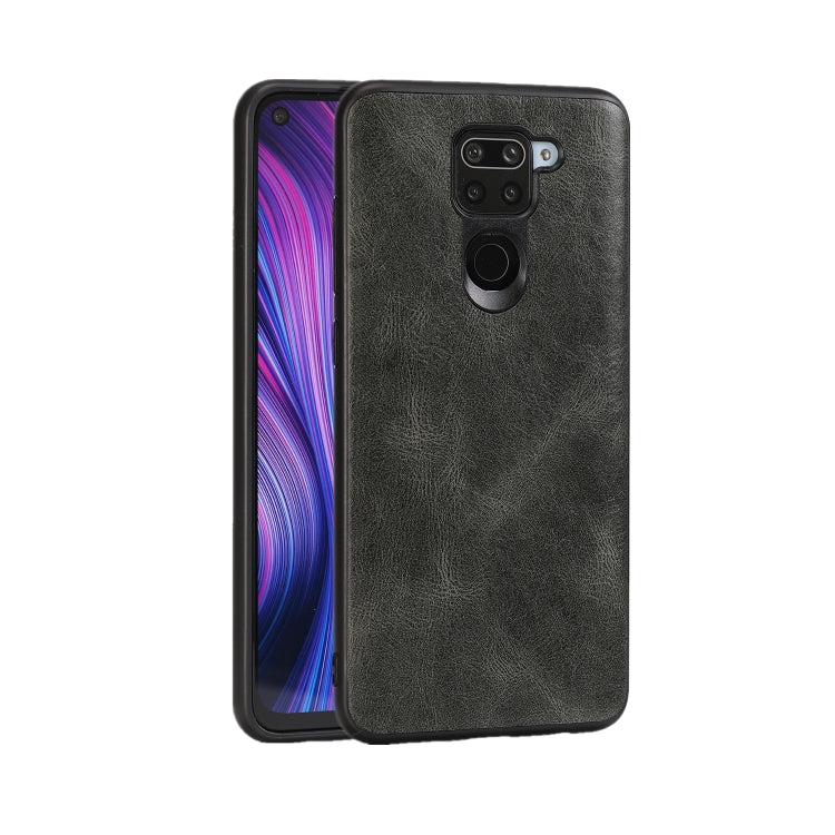 For Xiaomi Redmi Note 9 Crazy Horse Textured Calfskin PU+PC+TPU Case