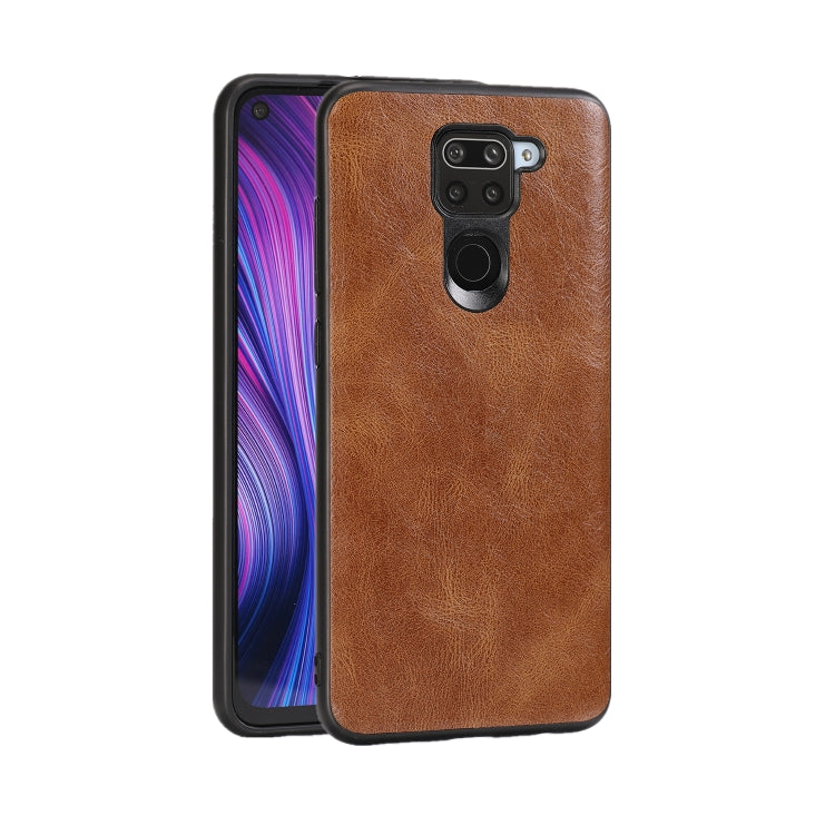 For Xiaomi Redmi Note 9 Crazy Horse Textured Calfskin PU+PC+TPU Case
