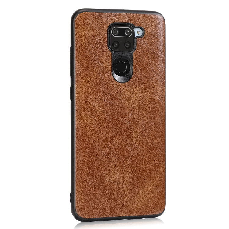 For Xiaomi Redmi Note 9 Crazy Horse Textured Calfskin PU+PC+TPU Case