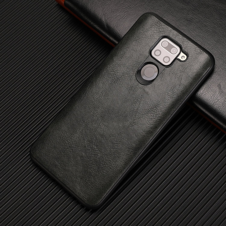 For Xiaomi Redmi Note 9 Pro Crazy Horse Textured Calfskin PU+PC+TPU Case