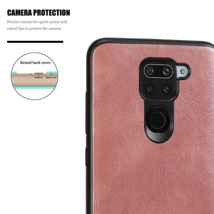 For Xiaomi Redmi Note 9 Pro Crazy Horse Textured Calfskin PU+PC+TPU Case