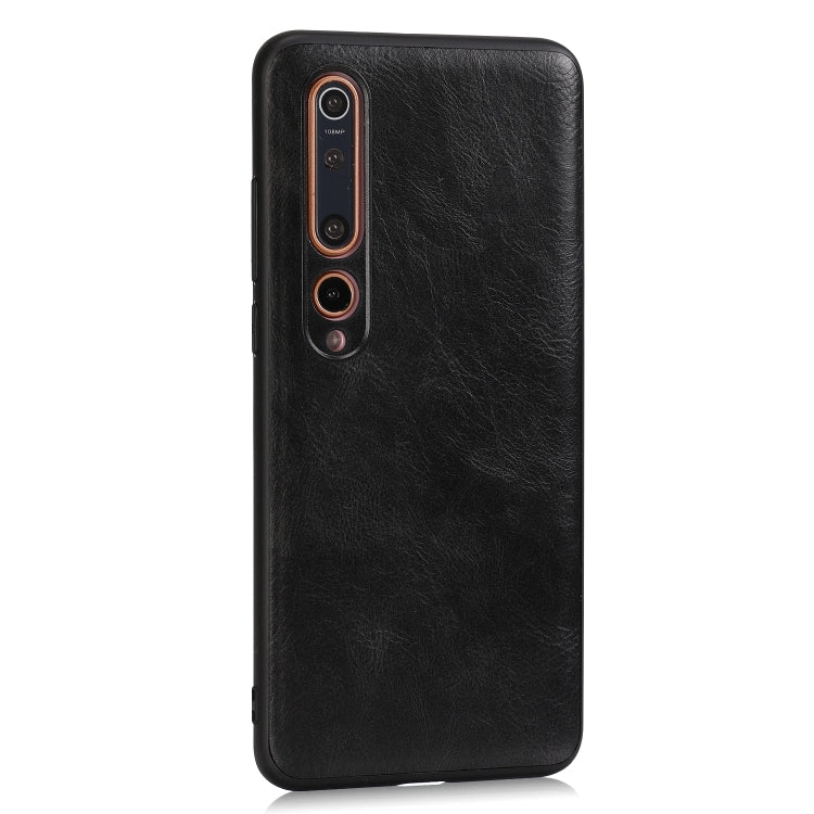 For Xiaomi 10 5G Crazy Horse Textured Calfskin PU+PC+TPU Case