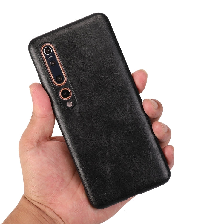 For Xiaomi 10 5G Crazy Horse Textured Calfskin PU+PC+TPU Case