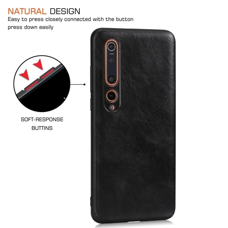 For Xiaomi 10 5G Crazy Horse Textured Calfskin PU+PC+TPU Case