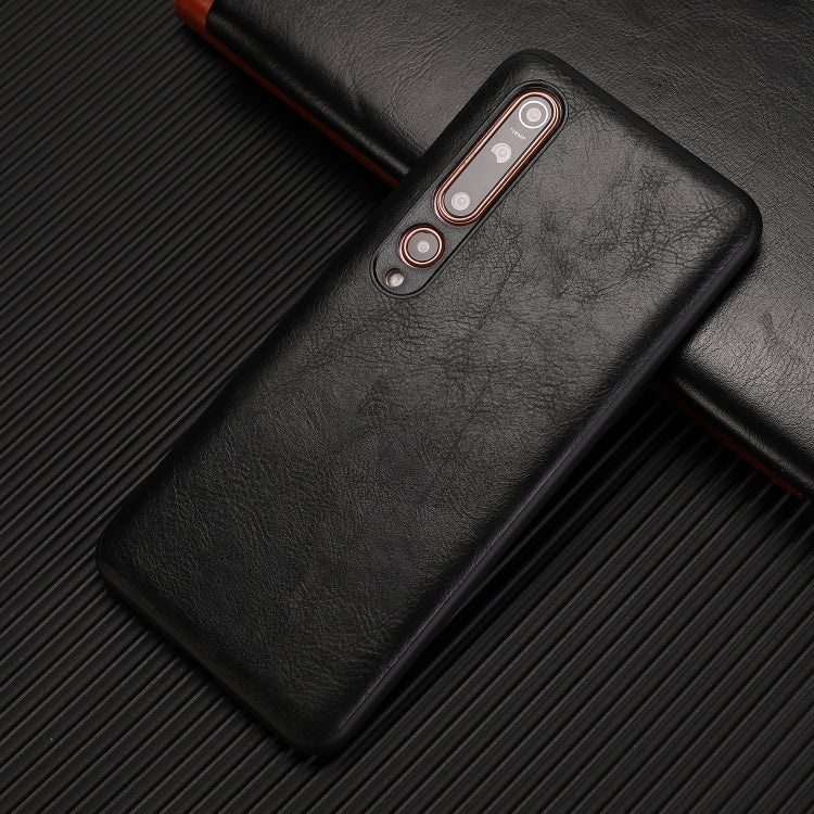 For Xiaomi 10 5G Crazy Horse Textured Calfskin PU+PC+TPU Case
