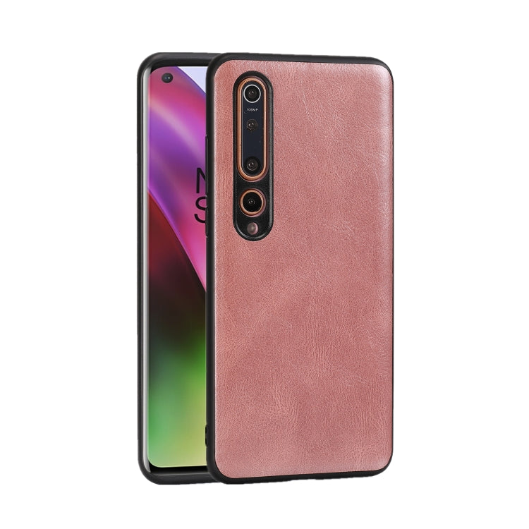 For Xiaomi 10 5G Crazy Horse Textured Calfskin PU+PC+TPU Case