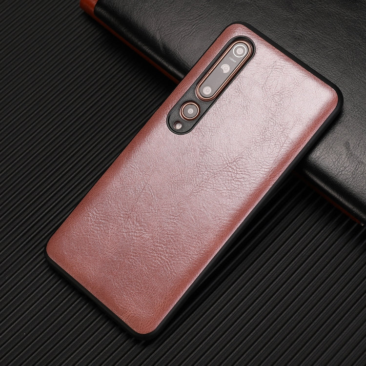 For Xiaomi 10 5G Crazy Horse Textured Calfskin PU+PC+TPU Case