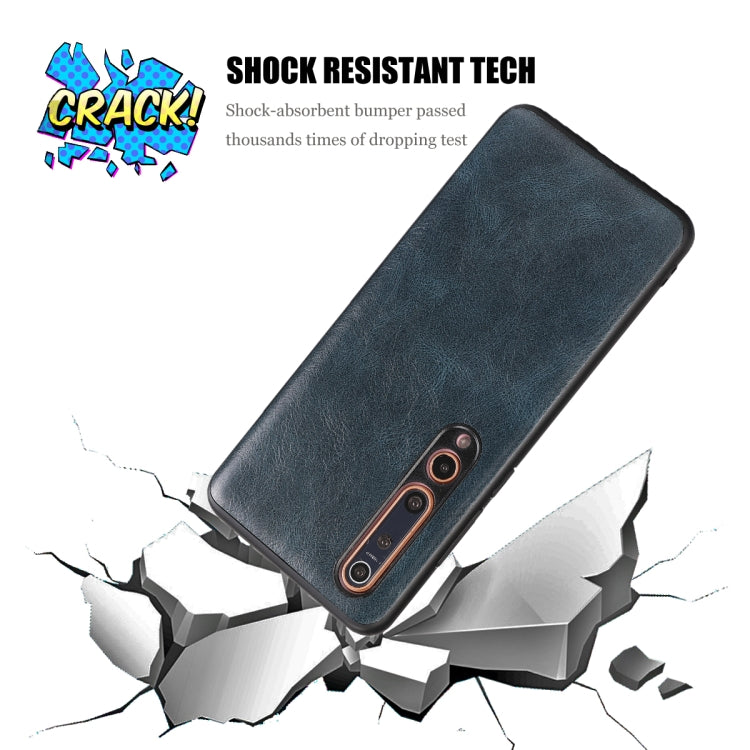 For Xiaomi 10 Lite Crazy Horse Textured Calfskin PU+PC+TPU Case