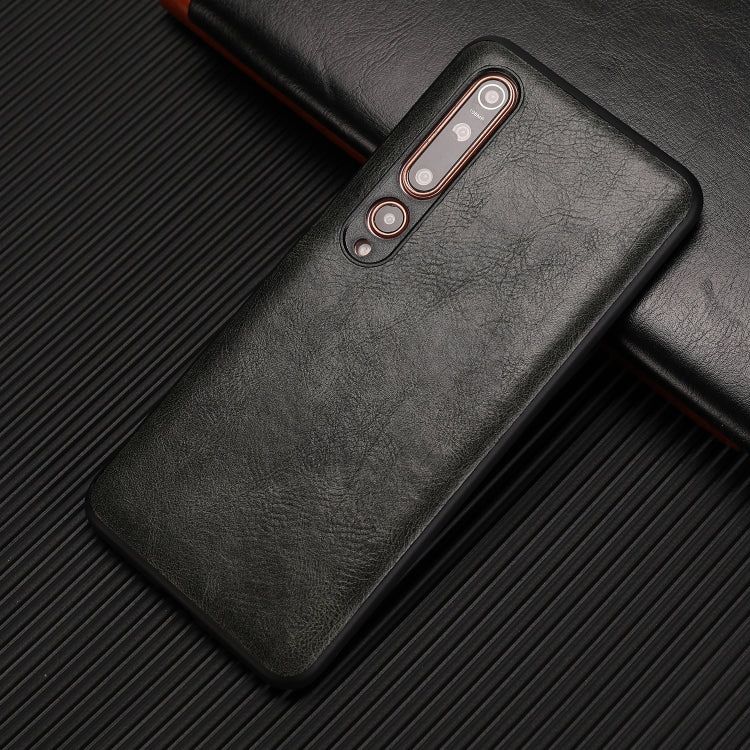 For Xiaomi 10 Lite Crazy Horse Textured Calfskin PU+PC+TPU Case