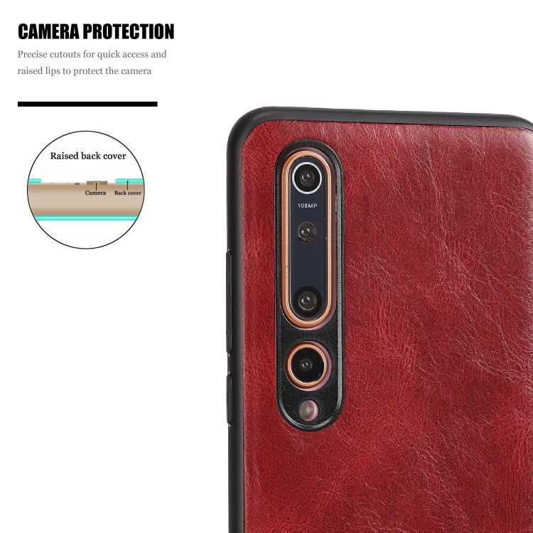 For Xiaomi 10 Pro 5G Crazy Horse Textured Calfskin PU+PC+TPU Case