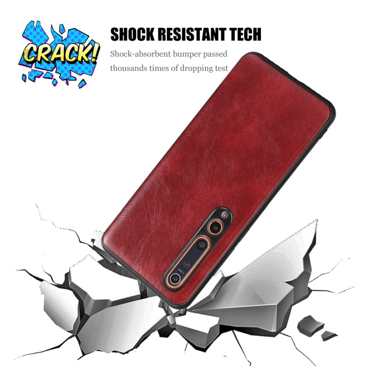 For Xiaomi 10 Pro 5G Crazy Horse Textured Calfskin PU+PC+TPU Case