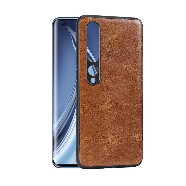 For Xiaomi 10 Pro 5G Crazy Horse Textured Calfskin PU+PC+TPU Case