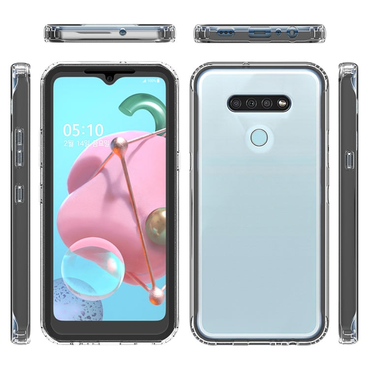 For LG K51 Shockproof TPU Frame + Clear PC Back Case + Front PET Screen Protector