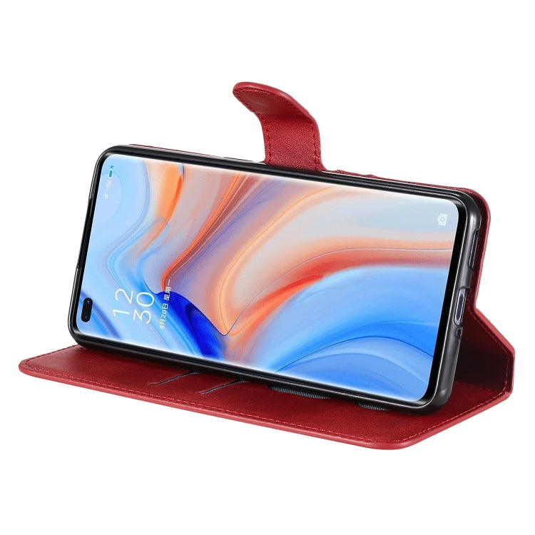 For OPPO Reno4 5G Classic Calf Texture PU + TPU Horizontal Flip Leather Case, with Holder & Card Slots & Wallet