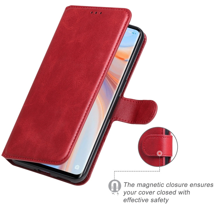 For OPPO Reno4 5G Classic Calf Texture PU + TPU Horizontal Flip Leather Case, with Holder & Card Slots & Wallet