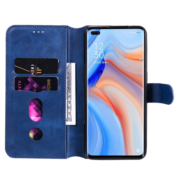 For OPPO Reno4 5G Classic Calf Texture PU + TPU Horizontal Flip Leather Case, with Holder & Card Slots & Wallet