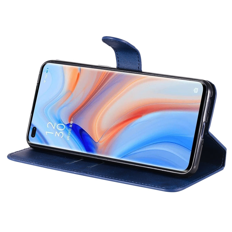 For OPPO Reno4 5G Classic Calf Texture PU + TPU Horizontal Flip Leather Case, with Holder & Card Slots & Wallet