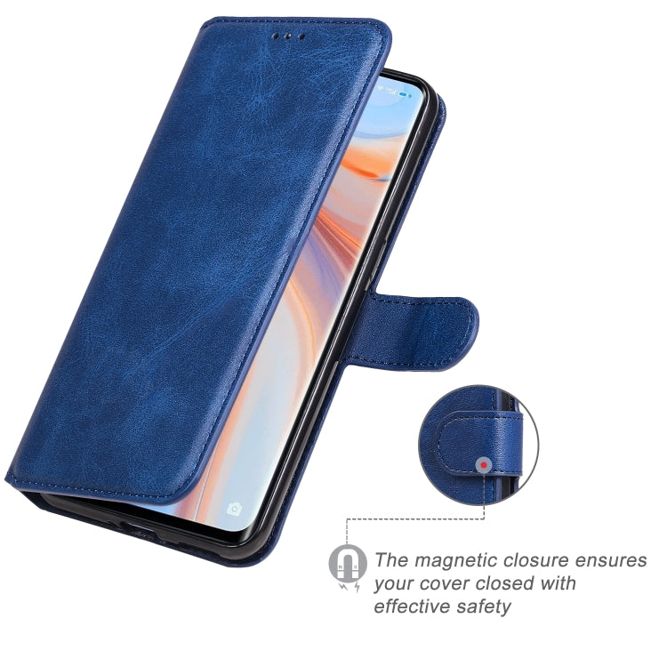 For OPPO Reno4 5G Classic Calf Texture PU + TPU Horizontal Flip Leather Case, with Holder & Card Slots & Wallet